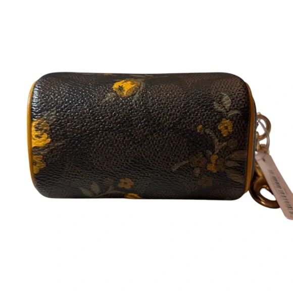 Coach Mini Rowan Bag Charm in Signature Canvas with Floral Print, NWT - Picture 8 of 9